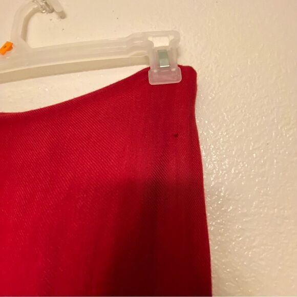 Loft 100% rayon red Oversized large Scarf wrap pashmina fringe trim 30x80 - Picture 4 of 10